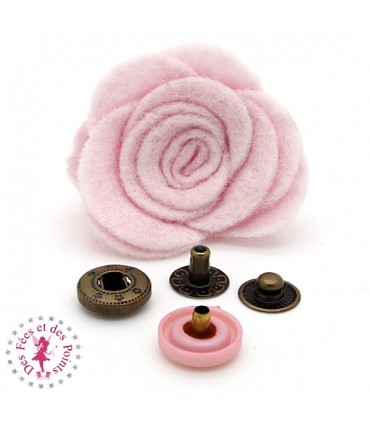 Pression métallique - Résine Rose