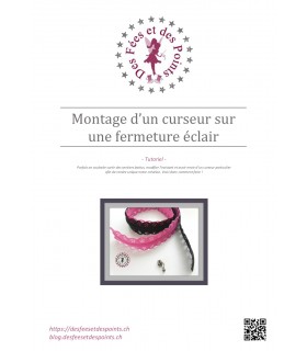 Montage d'un curseur sur une fermeture éclair