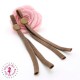 Attaches élastiques douces pour masque avec pastille de réglage - Taupe