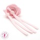 Attaches élastiques douces pour masque avec pastille de réglage - Rose