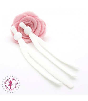 Attaches élastiques douces pour masque avec pastille de réglage - Blanc