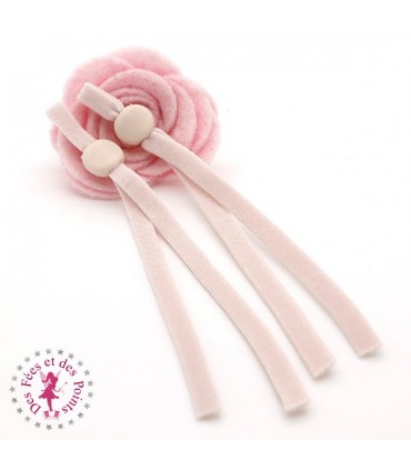 Attaches élastiques douces pour masque avec pastille de réglage - Chair