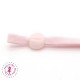 Attaches élastiques douces pour masque avec pastille de réglage - Rose