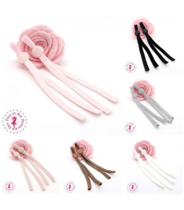 Attaches élastiques douces pour masque avec pastille de réglage