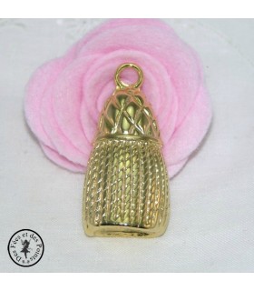 Pompon métallique doré