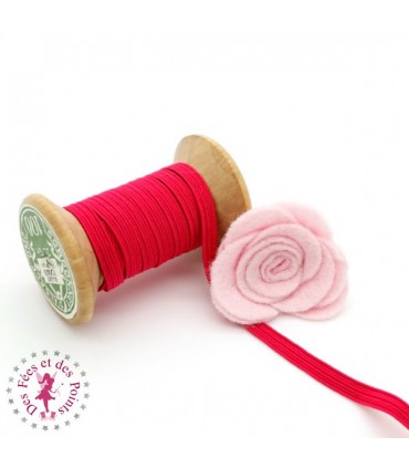 Elastique ruban plat - 6 mm - Azalée
