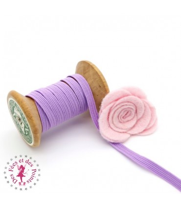 Elastique ruban plat - 6 mm - Parme