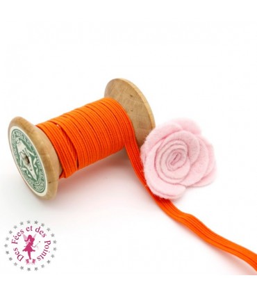 Elastique ruban plat - 6 mm - Citrouille