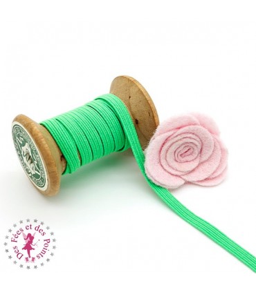Elastique ruban plat - 6 mm - Vert clair