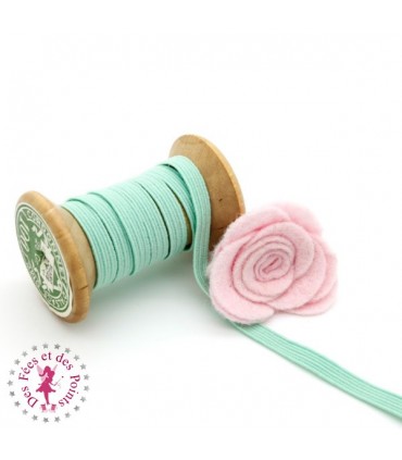 Elastique ruban plat - 6 mm - Menthe