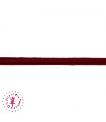 Elastique ruban plat - 6 mm - Bordeaux