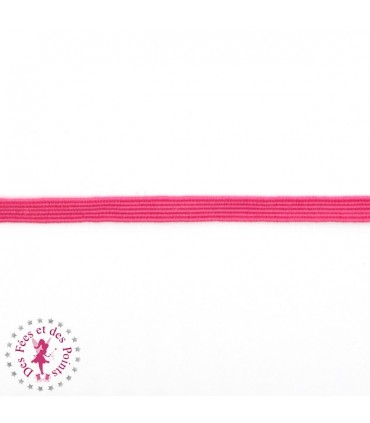 Elastique ruban plat - 6 mm - Rose