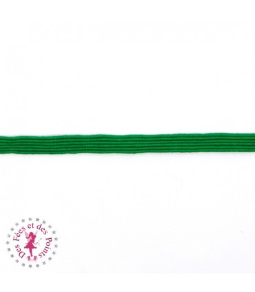 Elastique ruban plat - 6 mm - Vert foncé