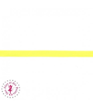 Elastique ruban plat - 6 mm - Jaune fluo