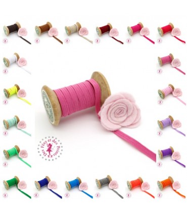 Elastique ruban plat - 6 mm - 20 couleurs