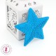 Etoiles en sequins / paillettes à thermocoller - 9 x 9 cm - Turquoise