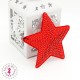 Etoiles en sequins / paillettes à thermocoller - 9 x 9 cm - Rouge