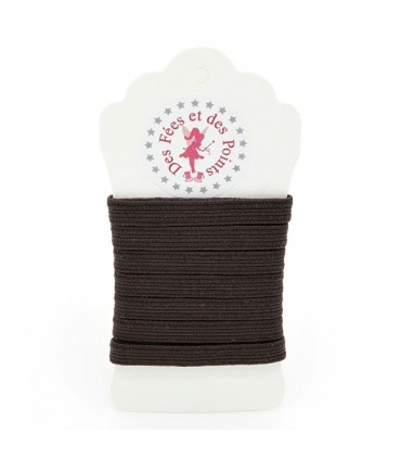 Elastique ruban plat sur cartonnette - 6 mm - 20 couleurs