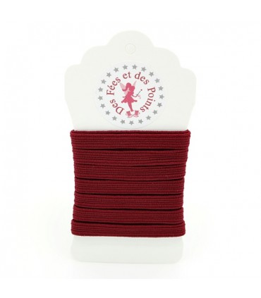 Elastique ruban plat sur cartonnette - 6 mm - 20 couleurs