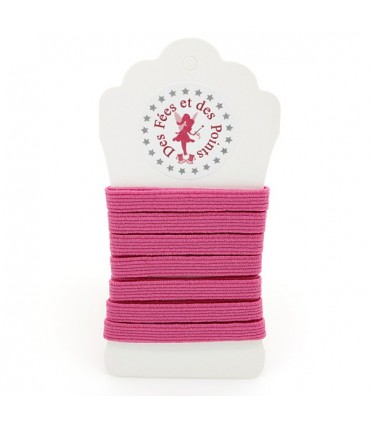 Elastique ruban plat sur cartonnette - 6 mm - 20 couleurs