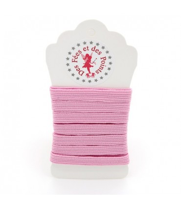 Elastique ruban plat sur cartonnette - 6 mm - 20 couleurs