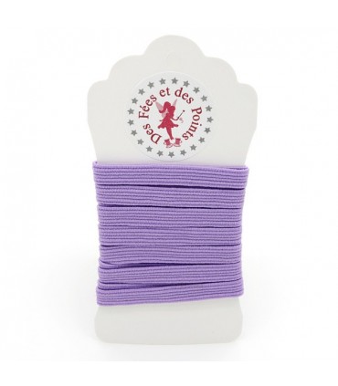 Elastique ruban plat sur cartonnette - 6 mm - 20 couleurs