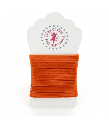 Elastique ruban plat sur cartonnette - 6 mm - 20 couleurs