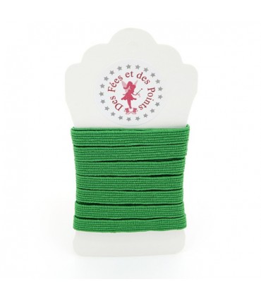 Elastique ruban plat sur cartonnette - 6 mm - 20 couleurs