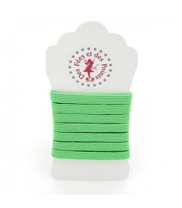 Elastique ruban plat sur cartonnette - 6 mm - 20 couleurs