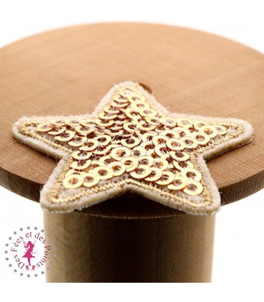 Etoiles en sequins / paillettes à thermocoller - 3.5 x 3.5 cm