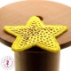 Etoiles en sequins / paillettes à thermocoller - 3.5 x 3.5 cm - Jaune