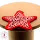Etoiles en sequins / paillettes à thermocoller - 3.5 x 3.5 cm - Rouge