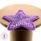 Etoiles en sequins / paillettes à thermocoller - 4 x 4 cm - Violet