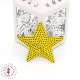 Etoiles en sequins / paillettes à thermocoller - 7 x 7 cm - Jaune