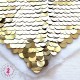 Coeur en sequins / paillettes - 25 cm - Or