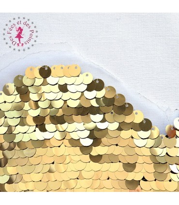 Coeur en sequins / paillettes - 25 cm - Or