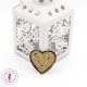 Coeur en sequins / paillettes à thermocoller - 3.8 x 4 cm - Or