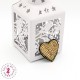 Coeur en sequins / paillettes à thermocoller - 3.8 x 4 cm - OR