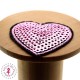 Coeur en sequins / paillettes à thermocoller - 3.8 x 4 cm - Rose