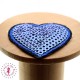 Coeur en sequins / paillettes à thermocoller - 3.8 x 4 cm - Bleu
