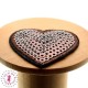 Coeur en sequins / paillettes à thermocoller - 3.8 x 4 cm - Chocolat