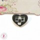 Fermoir à tourner "Petit coeur" - Argent