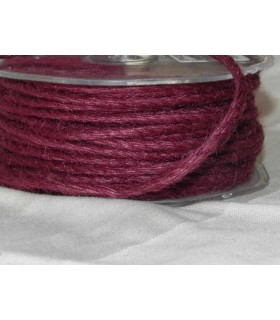 Cordelière jute aubergine poudré