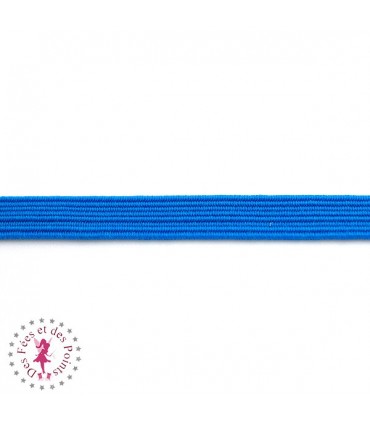 Elastique ruban plat au mètre - 6 mm - Bleu roi
