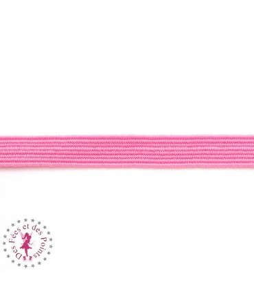 Elastique ruban plat au mètre - 6 mm - Rose