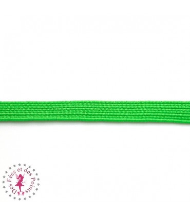 Elastique ruban plat au mètre - 6 mm - Vert clair