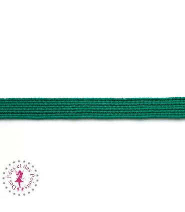 Elastique ruban plat au mètre - 6 mm - Vert foncé