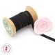 Elastique ruban plat au mètre - 6 mm - Noir
