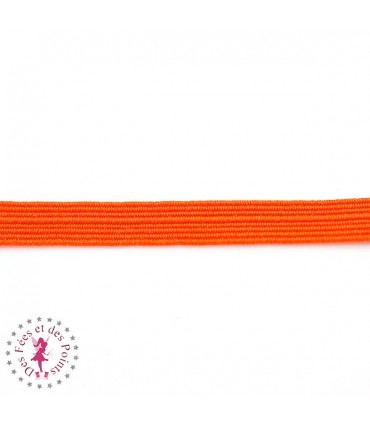Elastique ruban plat au mètre - 6 mm - Citrouille