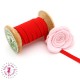 Elastique ruban plat au mètre - 6 mm - Rouge orangé
